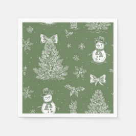 Servilleta De Papel Servilletas de Navidad toile