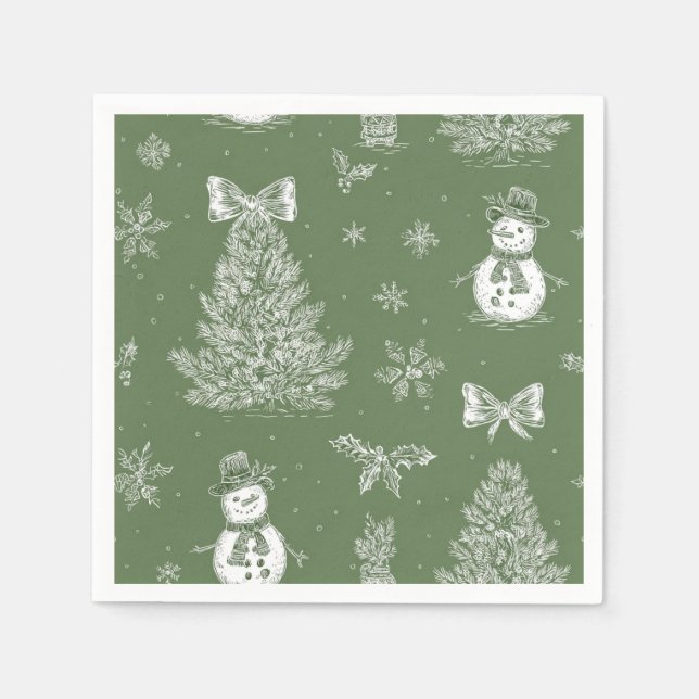 Servilleta De Papel Servilletas de Navidad toile (Anverso)