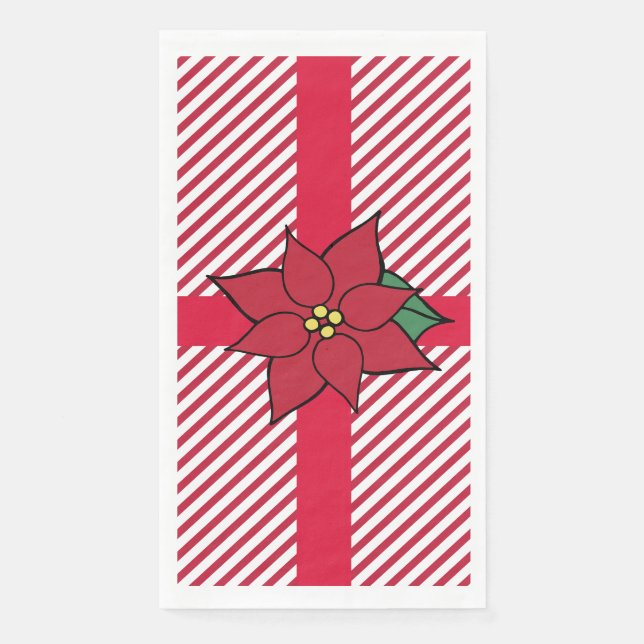 Servilleta De Papel Servilletas de Nochebuena Poinsettia (Anverso)