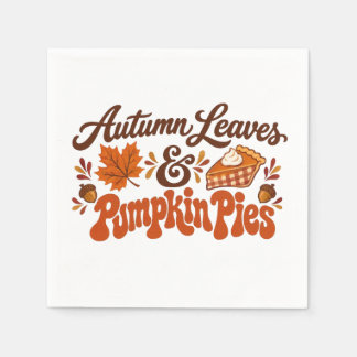 Servilleta De Papel Servilletas de Otoño Tartas de Calabaza Caída