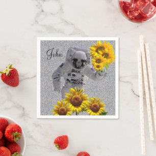Servilleta De Papel Servilletas de papel astronauta de girasol