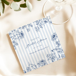 Servilleta De Papel Servilletas de papel azul para fiesta de despedida