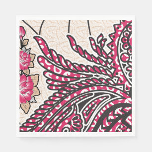 Servilleta De Papel Servilletas de papel Boho Paisley   Fiesta floral 