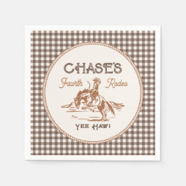 Servilleta De Papel Servilletas de papel Brown Gingham Rodeo