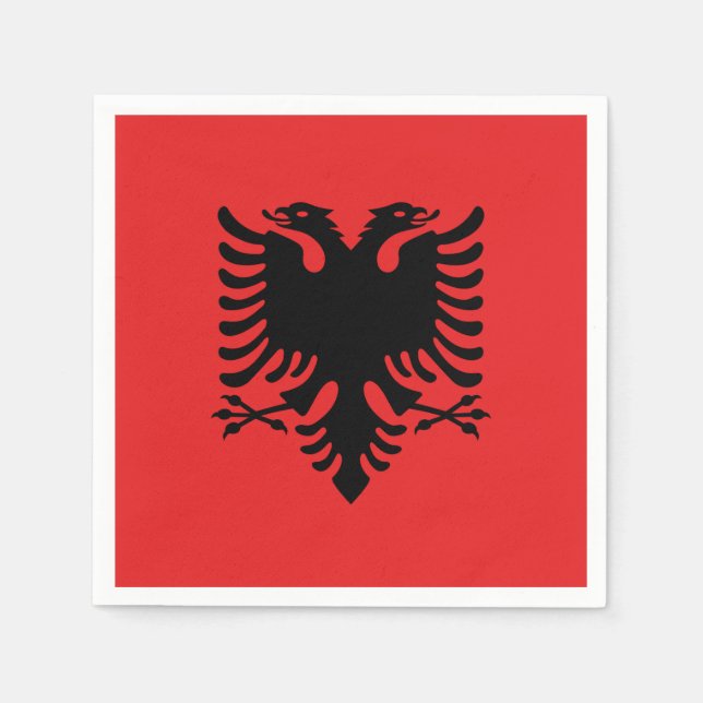 Servilleta De Papel servilletas de papel con bandera de Albania (Anverso)