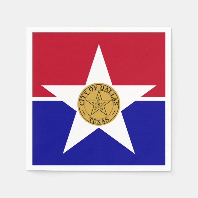 Servilleta De Papel servilletas de papel con bandera de Dallas (Anverso)