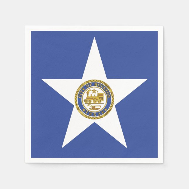 Servilleta De Papel servilletas de papel con bandera de Houston (Anverso)