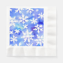 Servilletas de papel con copos de nieve de tempora