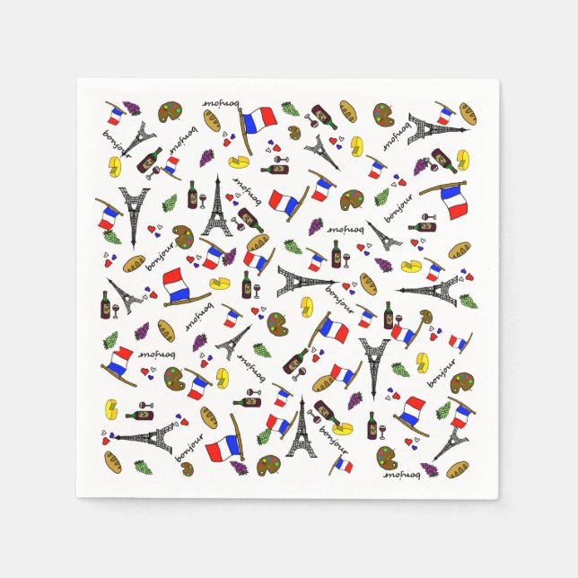 Servilleta De Papel Servilletas de papel con estampado temático de Fra (Anverso)