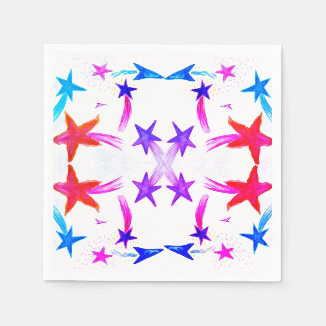 Servilleta De Papel Servilletas de papel con estrellas (Anverso)
