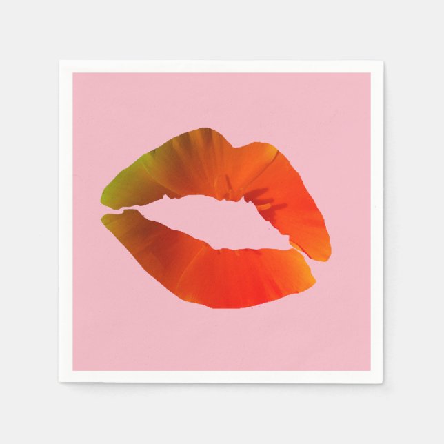 Servilleta De Papel Servilletas de papel con labios (Anverso)