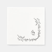 Servilletas de papel con monograma
