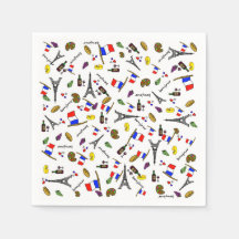 Servilletas de papel con patrón temático de Franci