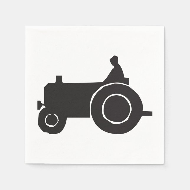 Servilleta De Papel Servilletas de papel con silueta de tractor (Anverso)