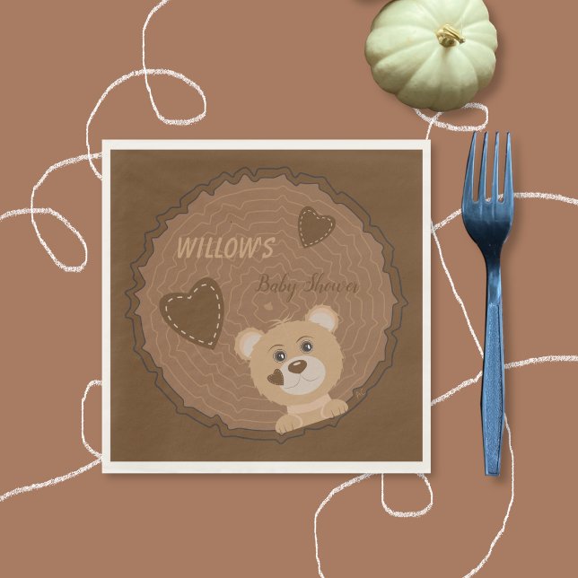 Servilleta De Papel Servilletas de papel con tema Bosque y Oso para Ba (Subido por el creador)