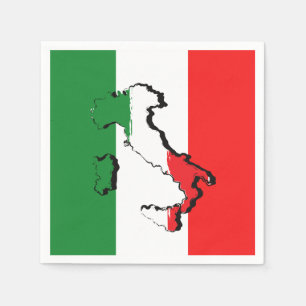 Servilleta De Papel Servilletas de papel con tema italiano bandera de