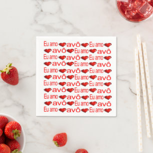 Servilleta De Papel Servilletas de papel, corazones rojos amor Avo por