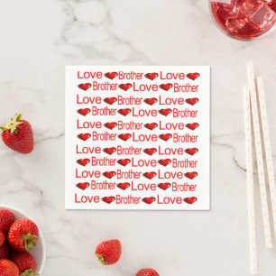 Servilleta De Papel Servilletas de papel, corazones rojos amor hermano