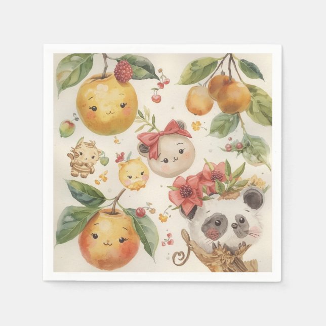 Servilleta De Papel Servilletas de papel Cutie Fruitie (Anverso)