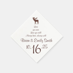 Servilleta De Papel servilletas de papel de alce marrón personalizable