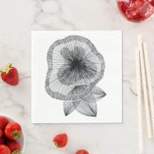 Servilletas de papel de arte de línea radial abstr