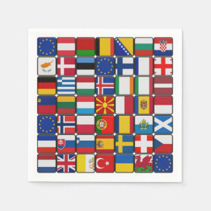 Servilleta De Papel Servilletas de papel de banderas de Europa