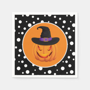 Servilleta De Papel Servilletas de papel de calabaza de Halloween bruj