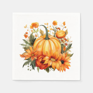 Servilleta De Papel Servilletas de papel de calabaza de otoño