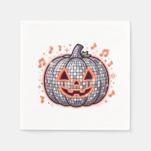 Servilletas de papel de calabaza disco naranja de
