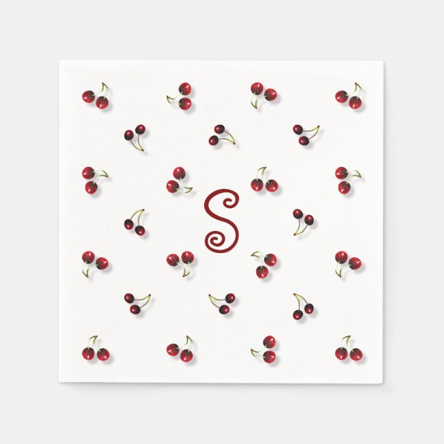 Servilleta De Papel Servilletas de papel de cerezas (Anverso)