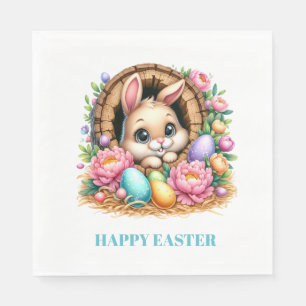 Servilleta De Papel Servilletas de papel de conejo de Pascua