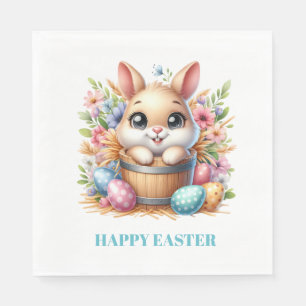 Servilleta De Papel Servilletas de papel de conejo de Pascua