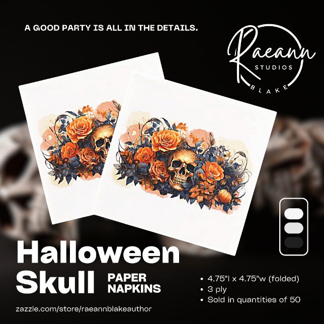 Servilleta De Papel Servilletas de papel de cráneo de Halloween espelu (Subido por el creador)