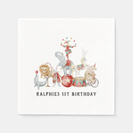 Servilleta De Papel Servilletas de papel de cumpleaños con tema de cir