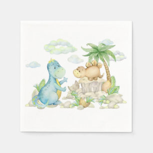Servilleta De Papel Servilletas de papel de dinosaurio, Cumpleaños de 