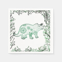 Servilletas de papel de dinosaurio Mandala