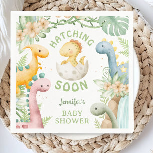 Servilleta De Papel Servilletas de papel de dinosaurio para baby showe