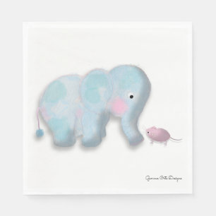 Servilleta De Papel Servilletas de papel de elefante lindo.