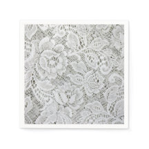 Servilletas de papel de encaje blanco elegante