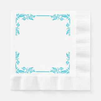 Servilleta De Papel Servilletas de papel de esquina con borde azul orn