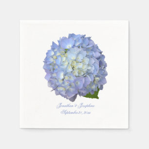 Servilleta De Papel Servilletas de papel de flor de hortensia azul rea