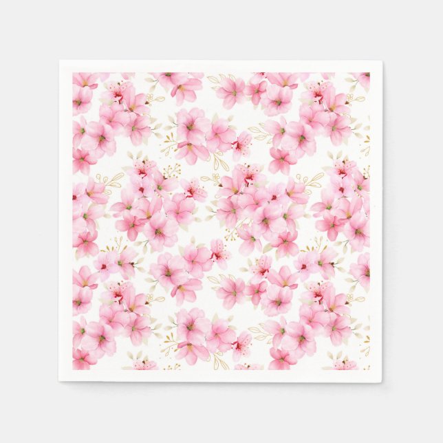Servilleta De Papel Servilletas de papel de flores (Anverso)
