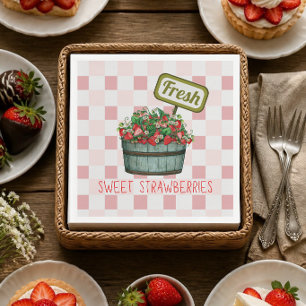 Servilleta De Papel Servilletas de papel de fresas dulces frescas