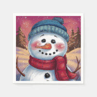 Servilletas de papel de Frosty el muñeco de nieve