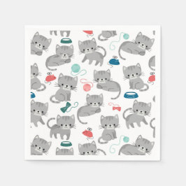 Servilleta De Papel Servilletas de papel de gato, fiesta de gatito Kit