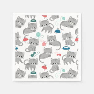Servilleta De Papel Servilletas de papel de gato, fiesta de gatito Kit