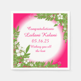 Servilleta De Papel servilletas de papel de graduación de hibisco rosa