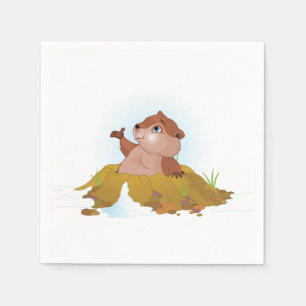Servilleta De Papel Servilletas de papel de Groundhog