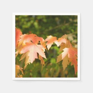 Servilleta De Papel Servilletas de papel de hojas de otoño brillantes