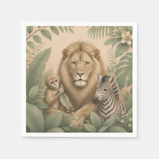 Servilleta De Papel Servilletas de papel de león de Safari Botánico